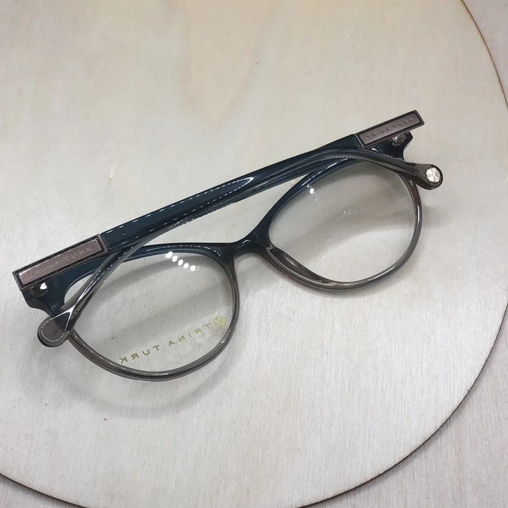 Trina Turk Midnight Sienna Ombre Demo Frames Glasses Cat Eye  52-16-135
